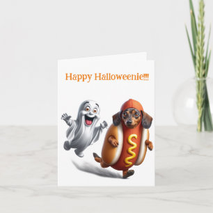Carte Dachshund Halloweenie