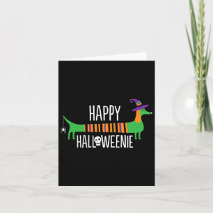 Carte Dachshund Happy Halloweenie mignonne chien Hallowe