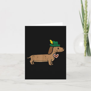 Carte Dachshund mignon Saucisse Chien Allemand Enfants H