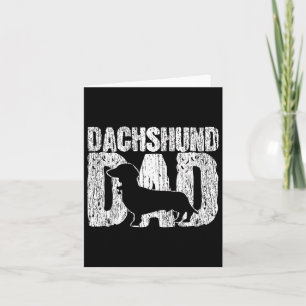 Carte Dachshund Papa Wiener Père Fête des pères Vintage