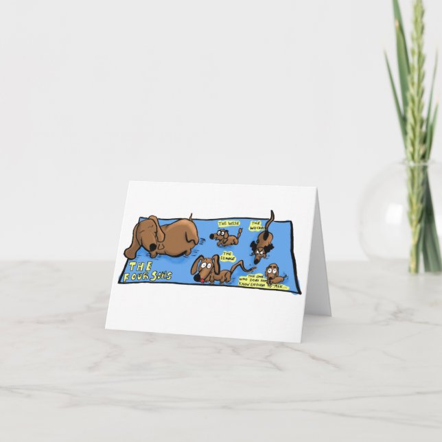 Carte Dachshund Passover Card! (Devant)