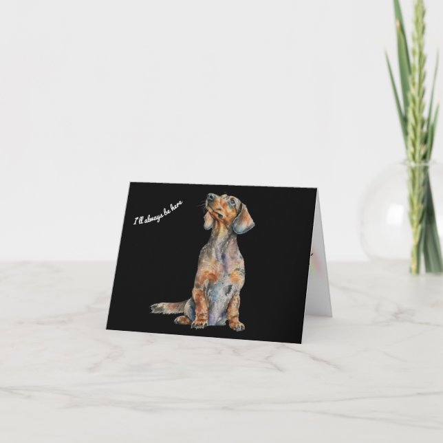 Carte Dachshund Sympathy (Devant)
