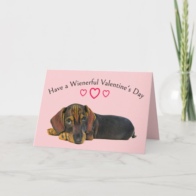 Carte Dachshund Valentine (Devant)