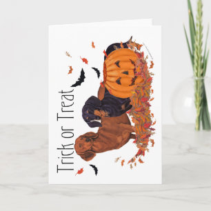 Carte Dachshunds Halloween