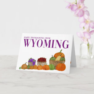 Carte d'action de grâce des Citrouilles du Wyoming