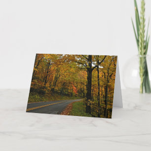 Carte d'action de grâce du feuillage d'automne