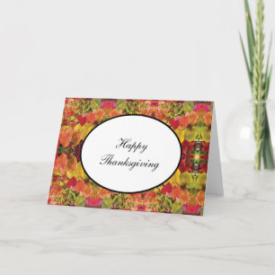 Carte d'action de grâce Feuilles Redbud Automne