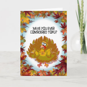 Carte d'action de grâces de dinde Tofu
