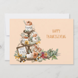 Carte d'action de grâces rustique