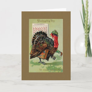 Carte d'action de grâces vintage Turquie