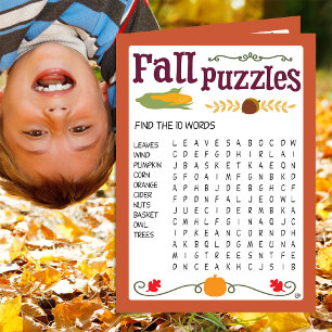 Carte d'activité Automne Enfants Puzzles