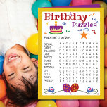 Carte d'activité Birthday Kids Puzzles<br><div class="desc">Les jeunes enfants seront ravis d'obtenir une carte de puzzle avec des jeux amusants de votre part. La carte puzzle est décorée avec des illustrations d'un gâteau, ballons, cartes d'anniversaire, notes de musique, coeurs, soleil, casquette de fête, et un cadeau emballé. La carte d'activité idéale pour votre enfant, neveu, nièce,...</div>