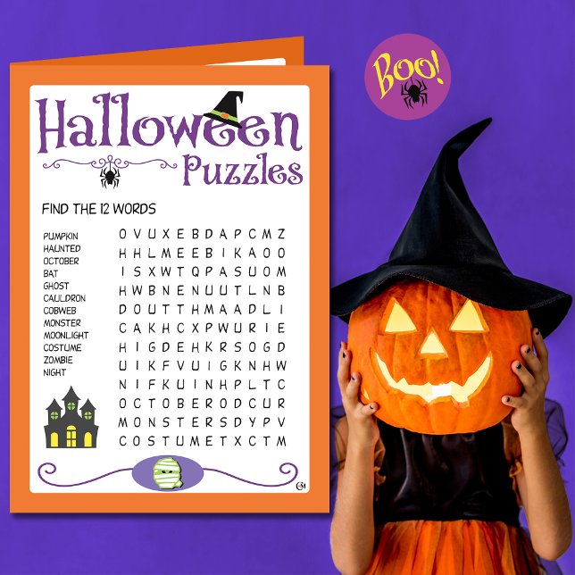 Carte d'activité Halloween Kids Puzzles (Créateur téléchargé)