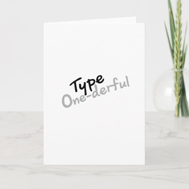 Carte Dactylographiez la conscience de diabète du (Devant)