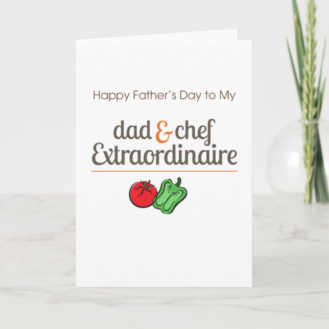 Carte Dad and Chef Extraordinaire (Devant)