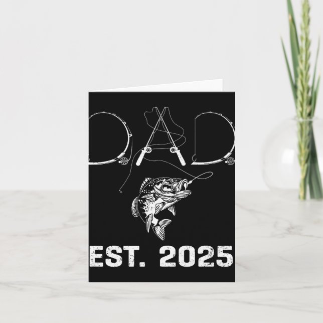 Carte Dad Est 2025 Fishing Dad To Be New Baby Daddy Fath (Devant)