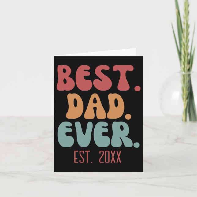 Carte Dad Ever Retro Vintage Font Fathers Day  (Devant)