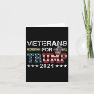 Carte Dad Grand-père vétérans pour Trump 2024 Drapeau am