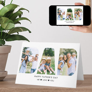 Carte DAD Lettre découpée photo Collage Fête des pères