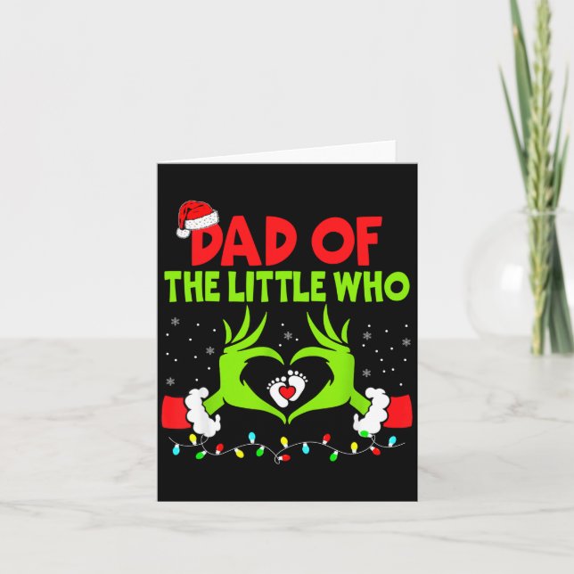 Carte Dad Of The Little Who Funny Christmas Pregnancy An (Devant)