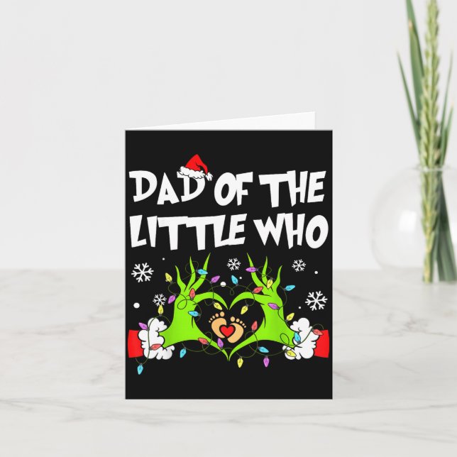 Carte Dad Of The Little Who Funny Christmas Pregnancy An (Devant)