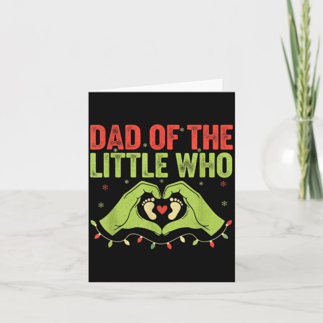 Carte Dad Of The Little Who Qoute Christmas Pregnancy An (Devant)