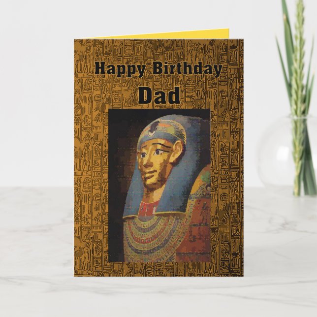 Carte Dad Pharaoh Happy Birthday (Devant)