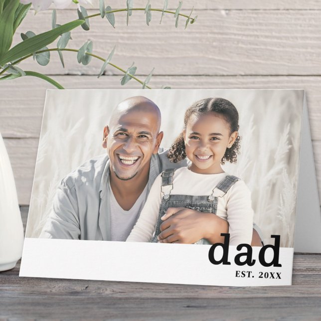 Carte Dad Photo Simple Father's Day (Dad Photo Simple Father's Day Card)