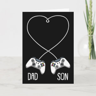 Carte Dad Son Gaming Fête des Pères Cool Match de jeu vi