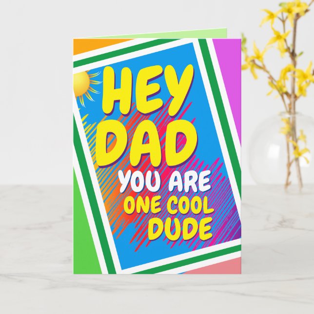 Carte DAD - Un mec Cool (Fleur jaune)
