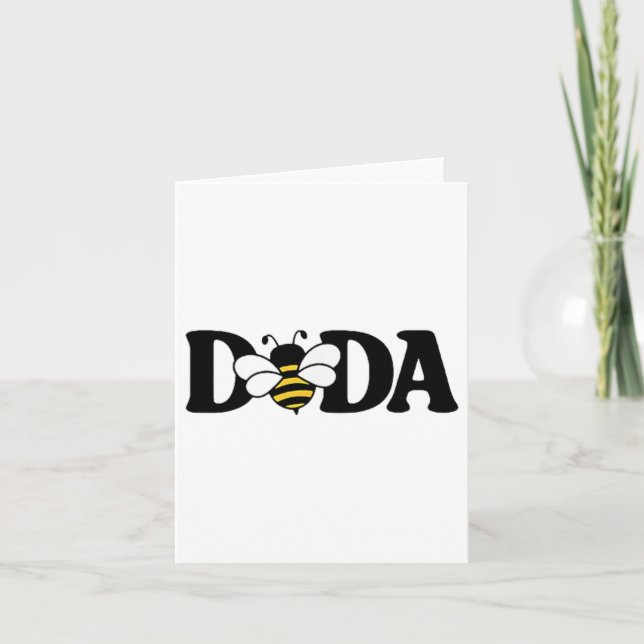 Carte Dada Bee mignonne apiculture 1er Anniversaire de l (Devant)
