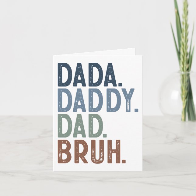 CARTE DADA DADDY DAD BRUH FÊTE DES PÈRES PHOTO (Devant)