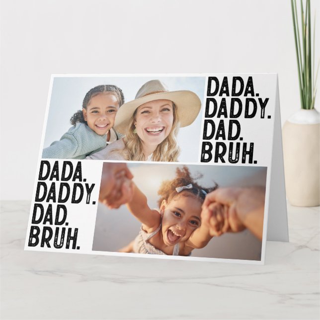 Carte DADA DADDY DAD BRUH FÊTE DES PÈRES PHOTO personnal (Devant)
