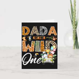 Carte Dada du wild one 1er anniversaire garçon safari ju