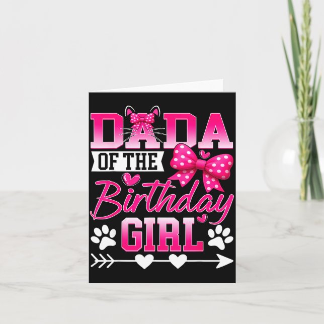 Carte Dada Of The Birthday Girl Cat Kitty Family Matchin (Devant)