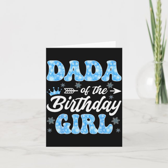 Carte Dada Of The Birthday Girl Snowflakes Winter Christ (Devant)