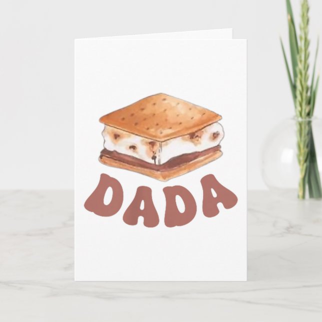 Carte Dada Smore Premier Anniversaire Camping Pour Être  (Devant)