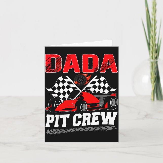 Carte Dada T Crew Racing Family Race Car Birthday Boy  (Devant)