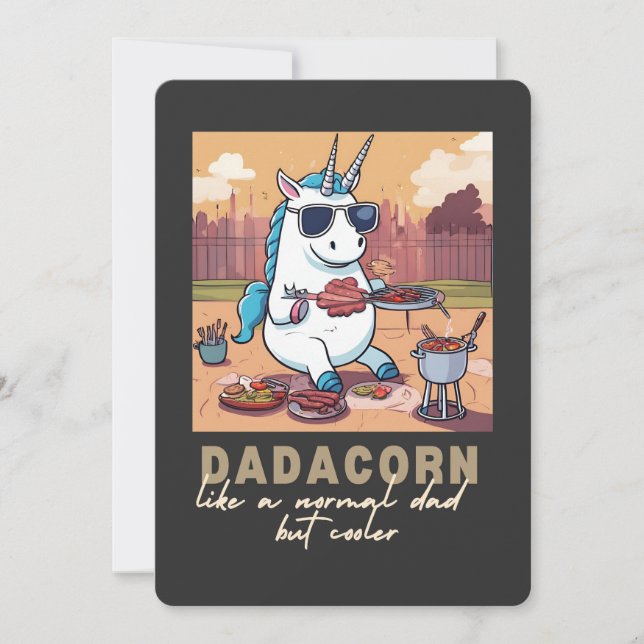 Carte Dadacorn Licorne Papa BBQ Papa (Devant)