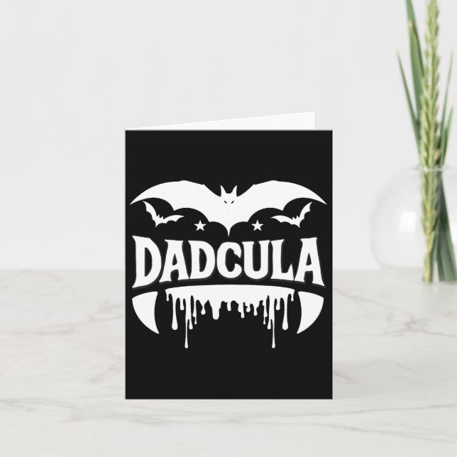 Carte Dadcula Halloween Bat Vampire Fangs effet de flux (Devant)
