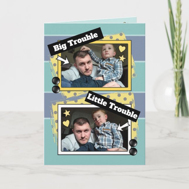 Carte Daddy and me green and yellow photo (Devant)