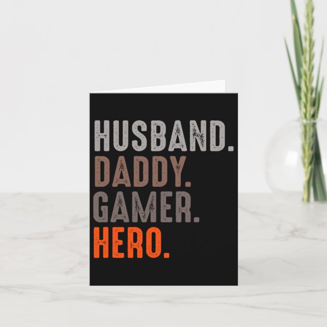 Carte Daddy Gamer Hero - Esport Lover - Jeu vidéo (Devant)