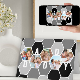 Carte Daddy Honeycomb Photo Collage 5 Photo Birthday
