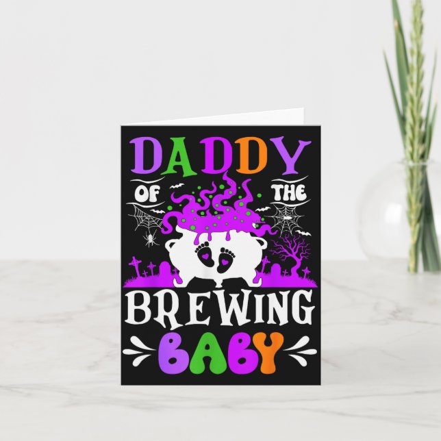 Carte Daddy Of The Brewing Baby Dad To Be Halloween  (Devant)
