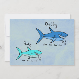 Carte Daddy Shark & Baby Shark Amusant Fête des Pères