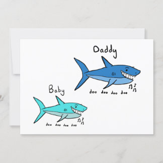 Carte Daddy Shark & Baby Shark pour la fête des pères