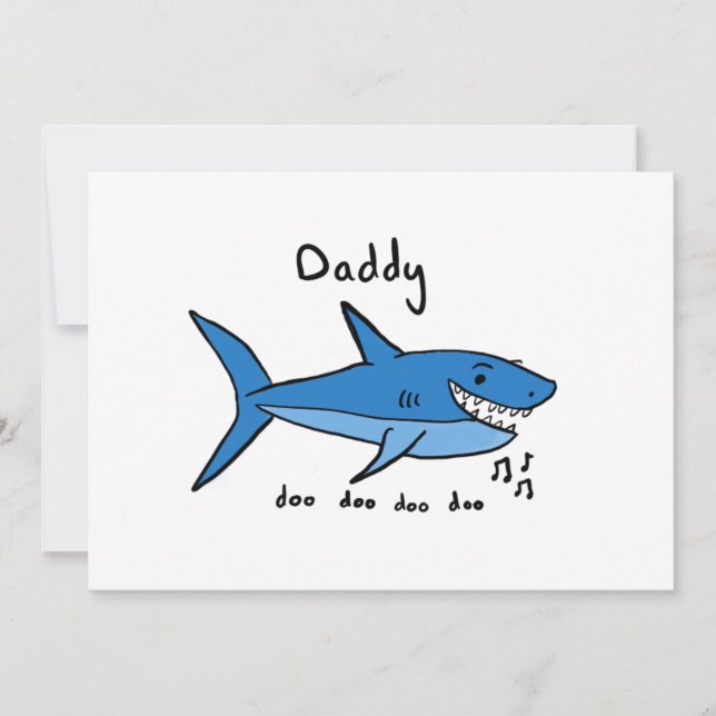 Carte Daddy Shark Fête des Pères (Devant)