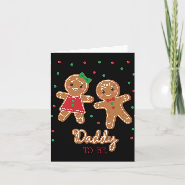 Carte Daddy To Be Gender Reveal Gingerbread T Shirt  (Devant)