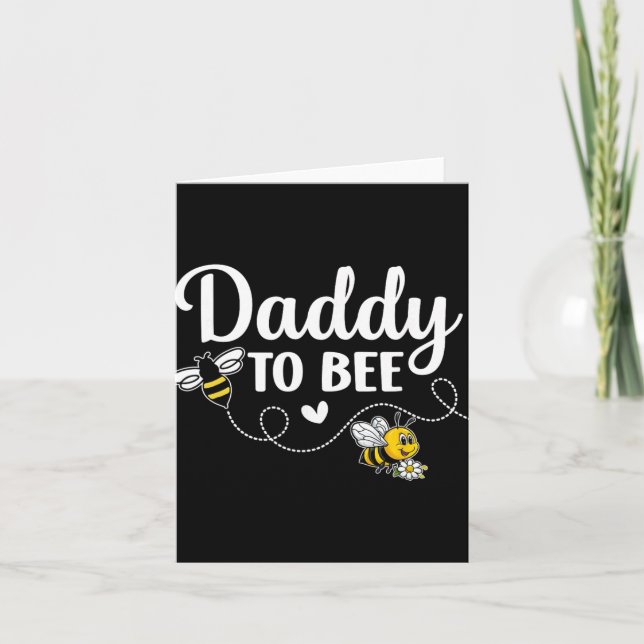 Carte Daddy To Bee Gender Reveal Pregnancy Announcement  (Devant)