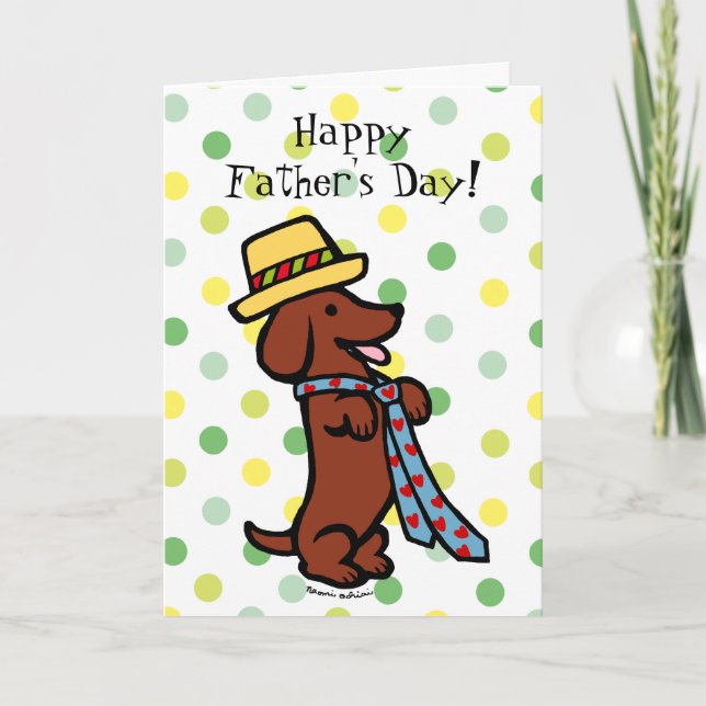 Carte Daddy's Dachshund Cartoon (Devant)